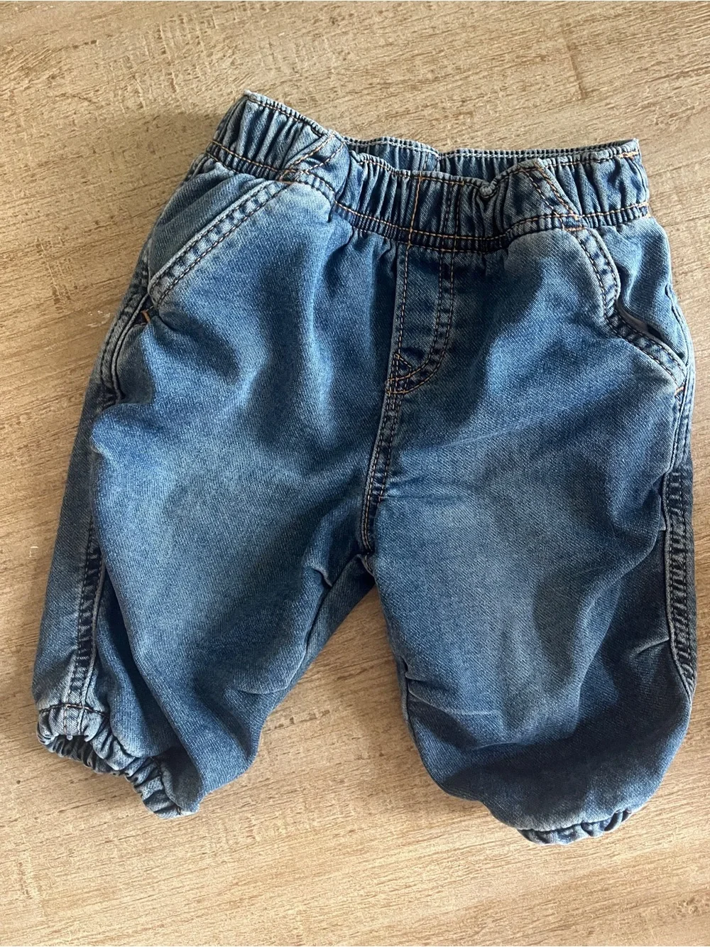 GAP Light Blue Elastic Denim Joggers for Kids